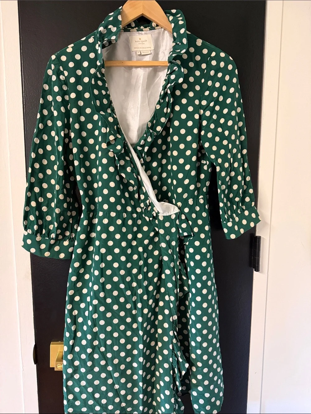 Kate Spade Daniella Polka Dot Silk Wrap Dress  $428